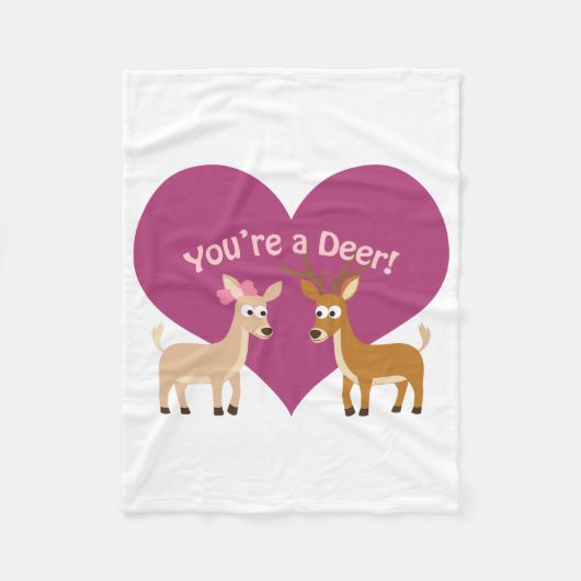 Je bent een hert! fleece deken (Voorkant)
