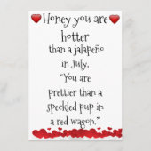 Je bent een hete baby informatiekaartje (Voorkant)