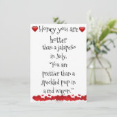 Je bent een hete baby informatiekaartje (Staand voorkant)