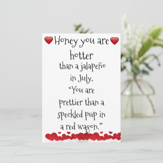 Je bent een hete baby informatiekaartje (Staand voorkant)