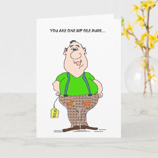 JE BENT EEN HIP OLE DUDE HIP REPLACEMENT KAART (Gele Bloem)