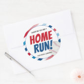 Je bent een Home Run Baseball Valentijnsdag Sticke Ronde Sticker (Envelop)