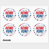 Je bent een Home Run Baseball Valentijnsdag Sticke Ronde Sticker (Vel)