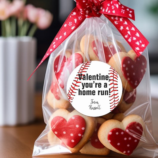 Je bent een Home Run-hartendoosje Ronde Sticker