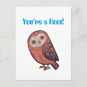 Je bent een Hoot Funny Owl Briefkaart Cute Owl Pun