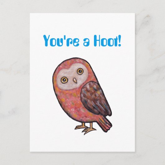 Je bent een Hoot Funny Owl Briefkaart Cute Owl Pun (Voorkant)