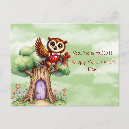 Je bent een HOOT! Gelukkige Valentijnsdag Feestdagenkaart (Voorkant)
