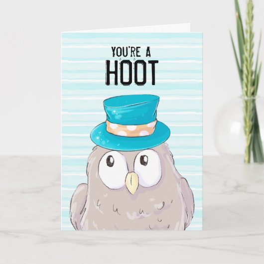 Je bent een Hoot Owl Persoonlijke Valentijnsdag Kaart (Voorkant)