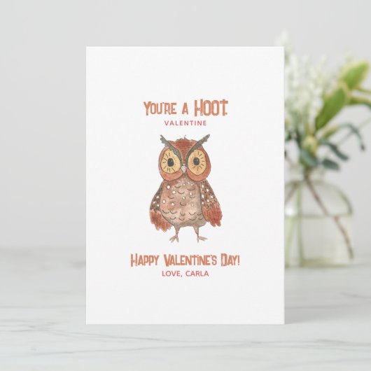 Je bent een Hoot Owl Valentijnsdag Feestdagenkaart (Staand voorkant)