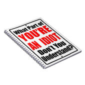 Je bent een Idioot Notitieboek (Rechterzijde)