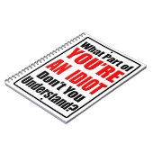 Je bent een Idioot Notitieboek (Linkerzijde)