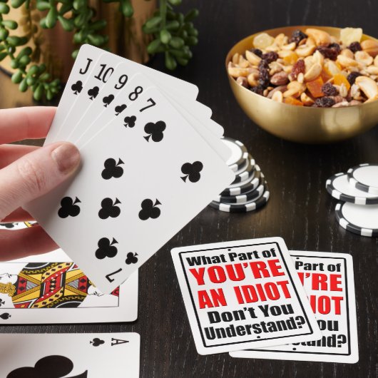 Je bent een Idioot Pokerkaarten (Insitu)