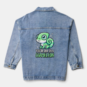 Je bent één in een kameleon! Schattigee kameleon p Denim Jacket