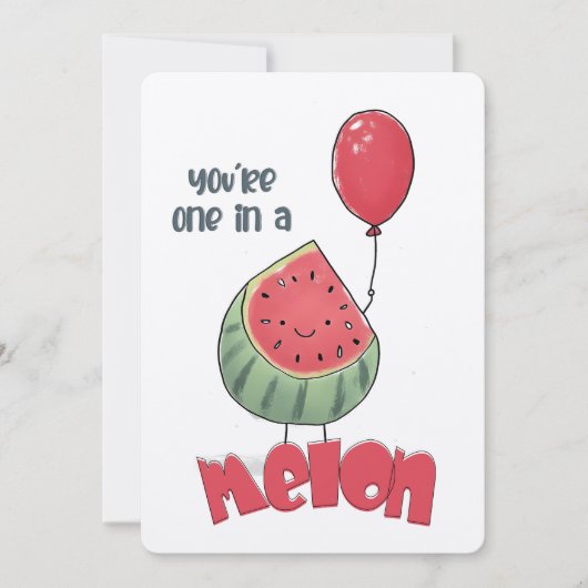 Je bent een in een meloen - een sappig stukje scha kaart (Voorkant)