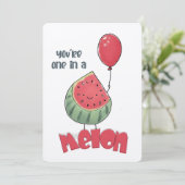 Je bent een in een meloen - een sappig stukje scha kaart (Staand voorkant)