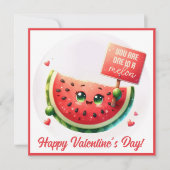 Je bent een in een meloen Schattigee aangepaste Va Feestdagenkaart (Voorkant)