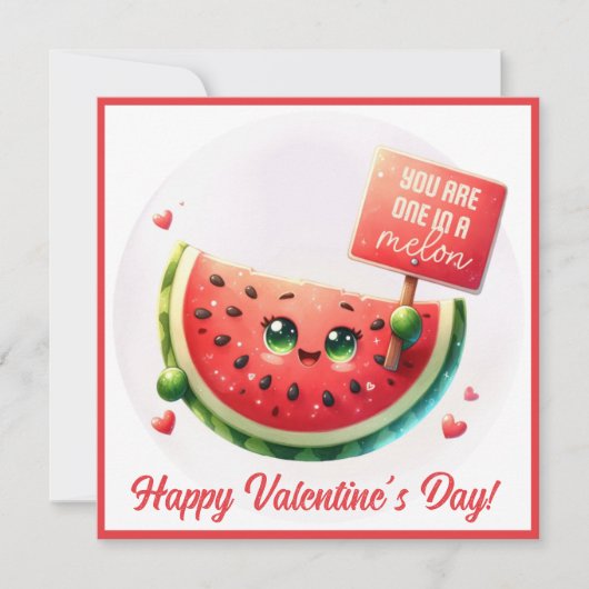 Je bent een in een meloen Schattigee aangepaste Va Feestdagenkaart (Voorkant)