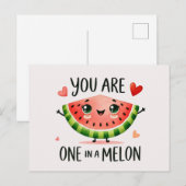 Je bent een in een meloen - Schattigee watermeloen Feestdagenkaart (Voorkant / Achterkant)