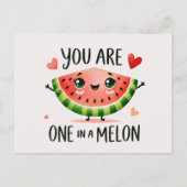 Je bent een in een meloen - Schattigee watermeloen Feestdagenkaart (Voorkant)