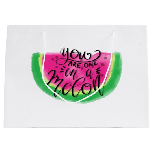 Je bent een in een Melon Groot Cadeauzakje (Voorkant)