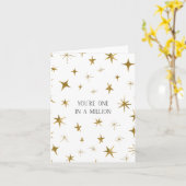 Je bent één in een miljoen-goudsterkaart kaart (Gele Bloem)