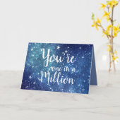 Je bent één in een miljoen sterrenhemel kaart (Gele Bloem)