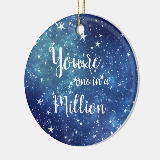 Je bent één in een Million Starry Sky Keramisch Ornament (Links)