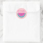 Je bent één in meloen ronde sticker (Tas)