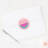 Je bent één in meloen ronde sticker (Envelop)