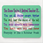 Je bent een in ruste leermeester als.. muismat (Voorkant)