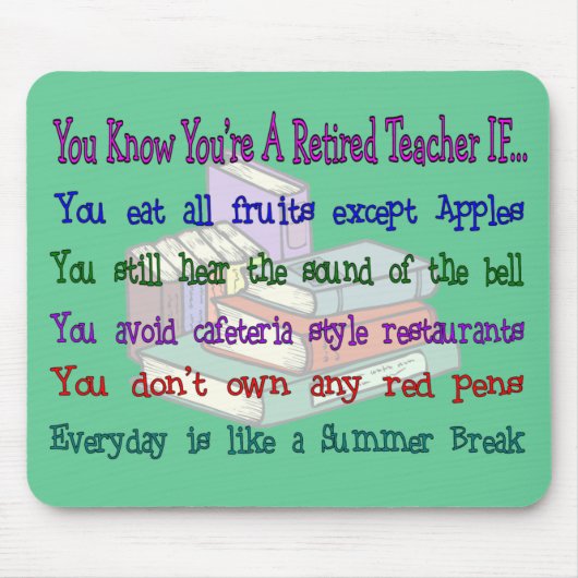 Je bent een in ruste leermeester als.. muismat (Voorkant)