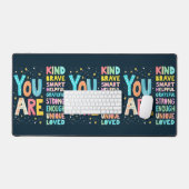 Je bent een Inspirerend positieve typografie Bureaumat (Keyboard & Muis)