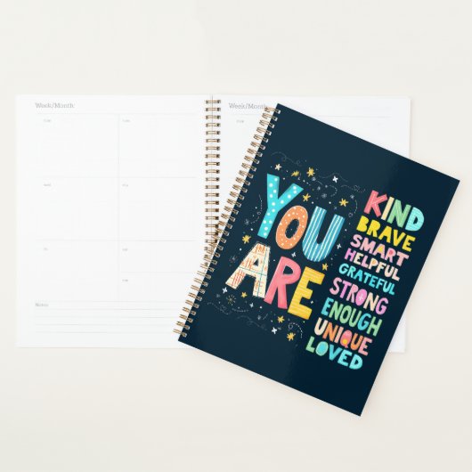 Je bent een Inspirerend positieve typografie Planner (Display)