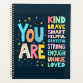 Je bent een Inspirerend positieve typografie Planner (Voorkant)