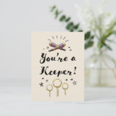 Je bent een keeper briefkaart (Staand voorkant)