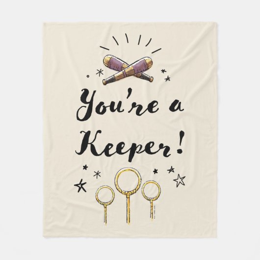 Je bent een keeper fleece deken (Voorkant)