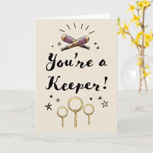 Je bent een keeper kaart (Gele Bloem)