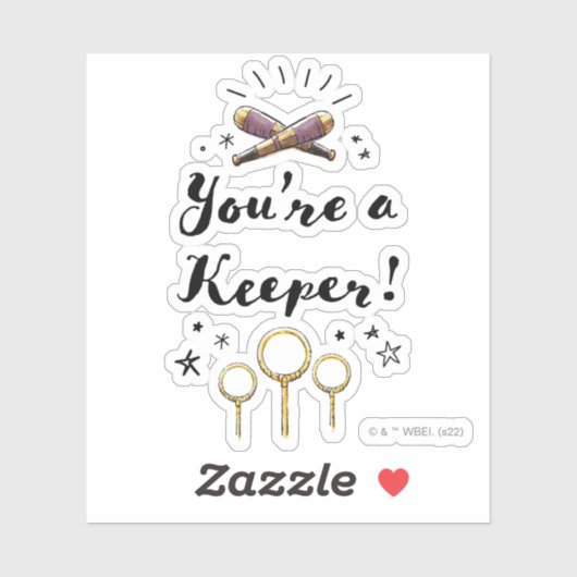 Je bent een keeper sticker (Vel)