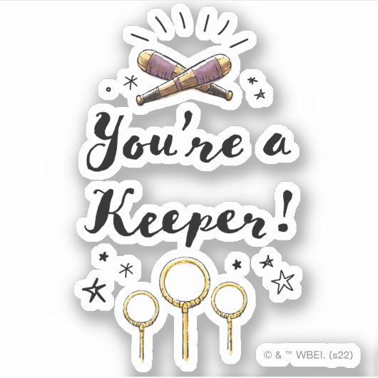 Je bent een keeper sticker (Voorkant)