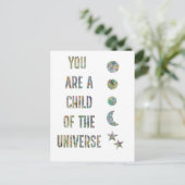 Je bent een kind van het universum briefkaart (Staand voorkant)
