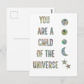 Je bent een kind van het universum briefkaart (Voorkant / Achterkant)