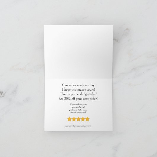 Je bent een kleine onderneming met dank aan je cre bedankkaart (Binnen)