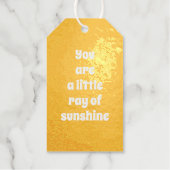 Je bent een kleine Ray van zonnegeel gebruik Cadeaulabels (Voorkant)