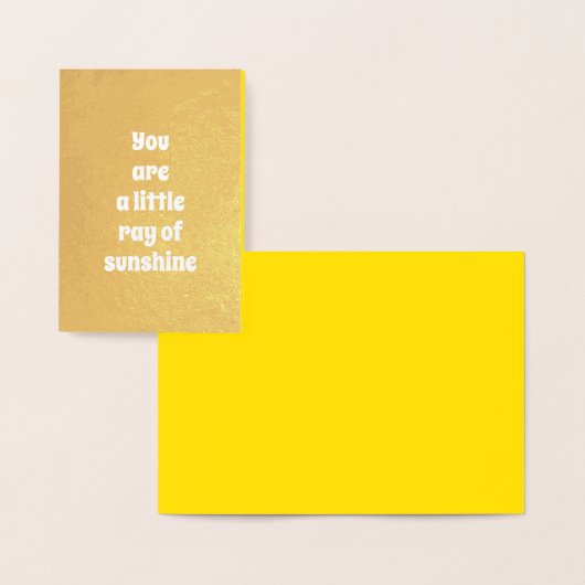 Je bent een kleine Ray van zonnegeel gebruik Folie Kaarten (Display)