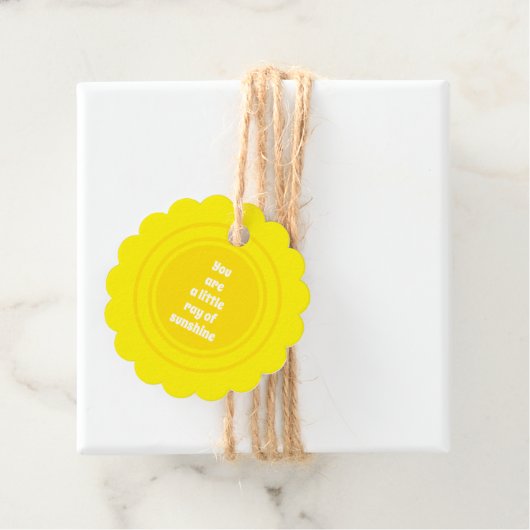 Je bent een kleine Ray van zonnegele zon Bedankjes Labels (In situ)