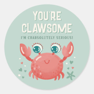 Je bent een knappe Valentijnsdag Kaart Ronde Sticker