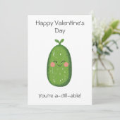 Je bent een komkommer! – Grappige augurk Valentijn Kaart (Staand voorkant)