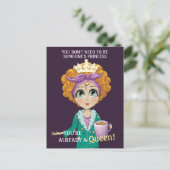 Je bent een koningin Cute. Briefkaart (Staand voorkant)