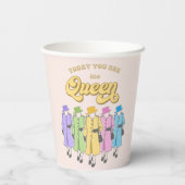 Je bent een koningin van Birthday Jubilee Papieren Bekers (Achterkant)