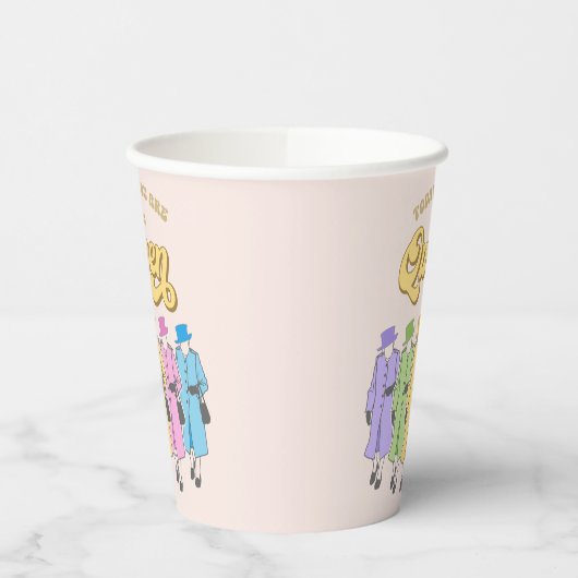 Je bent een koningin van Birthday Jubilee Papieren Bekers (Links)